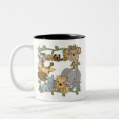 Baby Jungle Animals Tshirts and Gifts Zweifarbige Tasse (Links)