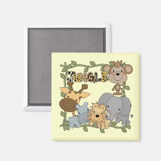 Baby Jungle Animals Tshirts und Geschenke Magnet (Vorderseite/Rückseite)