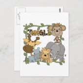 Baby Jungle Animals Tshirts und Geschenke Postkarte (Vorne/Hinten)