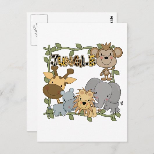 Baby Jungle Animals Tshirts und Geschenke Postkarte (Vorne/Hinten)