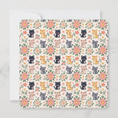 Baby Jungle Cats and Flowers Einladung (Rückseite)