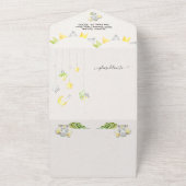 Baby Jungle Elephant Baby Dusche All In One Einladung (Außenbereich)