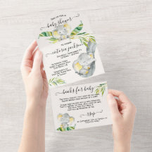 Baby Jungle Elephant Baby Dusche