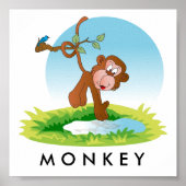 Baby Jungle Monkey Poster (Vorne)