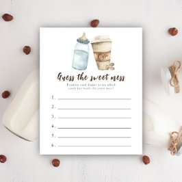 Baby Kaffee Babydusche Raten Sie das süße Schlamas