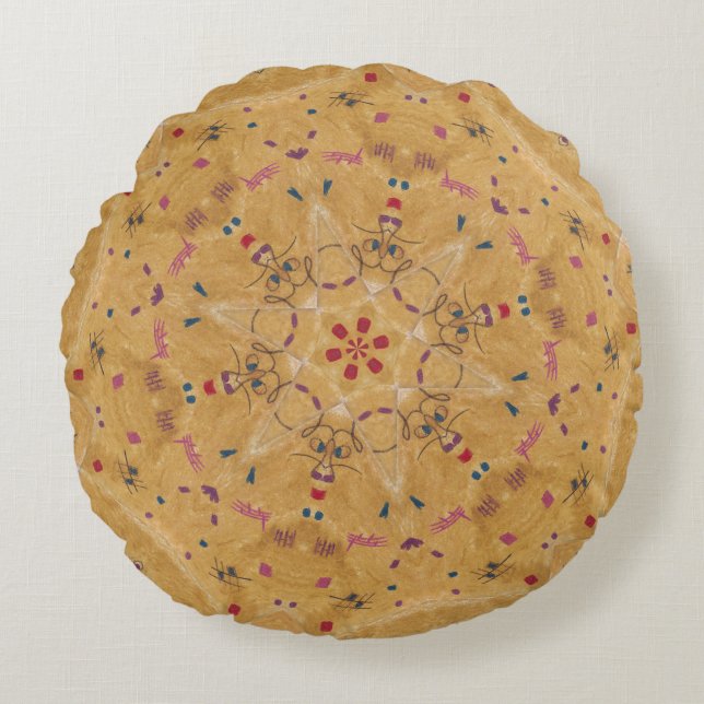 Baby Kan Rundes Kissen (Vorderseite)