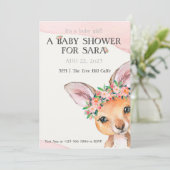 Baby-Kangaroo-Einladung zur Baby-Dusche Einladung (Stehend Vorderseite)