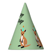 BABY KANGAROO Geburtstagslicht grün Partyhütchen (Rechts)