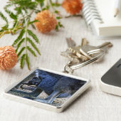 Baby Kangaroo in der Tüte der Mutter - Australien Schlüsselanhänger (Seite)