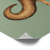 Baby Kangaroo/Joey auf grünem Hintergrund Poster (Ecke)