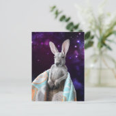 Baby Kangaroo Schlafen im Weltraum Postkarte (Stehend Vorderseite)
