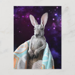 Baby Kangaroo Schlafen im Weltraum Postkarte