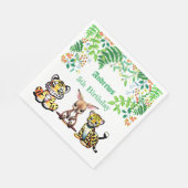 Baby Kangaroo Tiger Leopard Jungle Grünwald Serviette (Ecke)