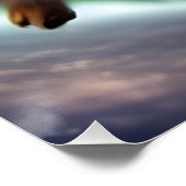 Baby-Kaninchen im Weltraum Poster (Ecke)