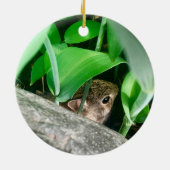 Baby Kaninchen Keramik Ornament (Hinten)