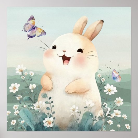 Baby-Kaninchen Poster (Vorne)