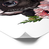 Baby Kaninchen Rose Animal Poster | Wall Print (Ecke)