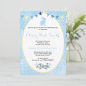 Baby-Kaninchen-Taufe/Taufe-Einladung Einladung (Stehend Vorderseite)