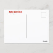 Baby Kardinal Wildlife Cure Fotografie Postkarte (Rückseite)
