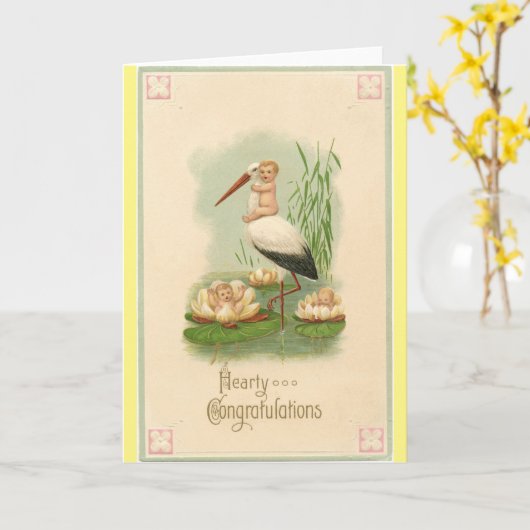 Baby Karte (Gelbe Blume)