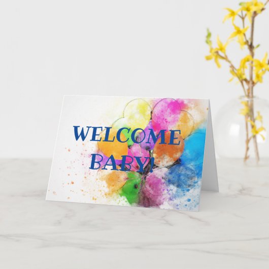 Baby Karte (Gelbe Blume)