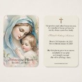 Baby katholische Beerdigungskarte - (Vorne & Hinten)