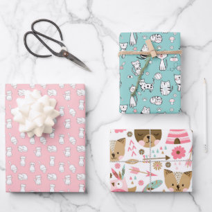 Baby-Kätzchen Geschenkpapier Set