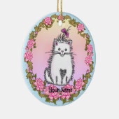 Baby Kätzchen Katze  Keramik Ornament (Rechts)
