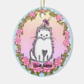 Baby Kätzchen Katze  Keramik Ornament (Links)