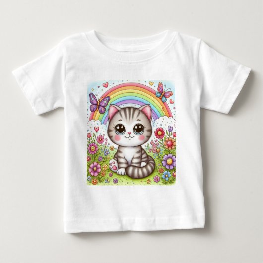 Baby-Katze 8 Baby T-shirt (Vorderseite)