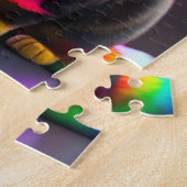 Baby-Katze mit Neonbeleuchtung, Katze Puzzle (Seite)