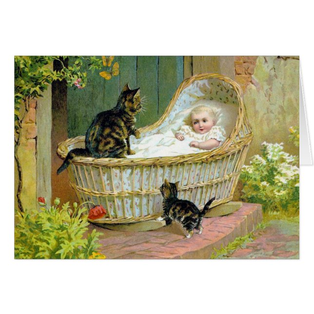 Baby, Katze und Kätzchen (Vorderseite (Horizontal))