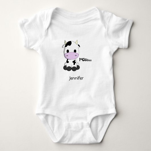 Baby kawaii Kuh-Cartoonname Baby Strampler (Vorderseite)
