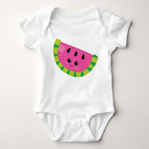 Baby Kawaii Watermelon Summer Fruit Grily Baby Strampler