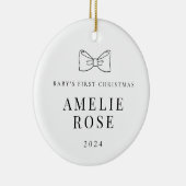Baby Keepake Ornament Minimalistisch Bow 2024 (Rechts)