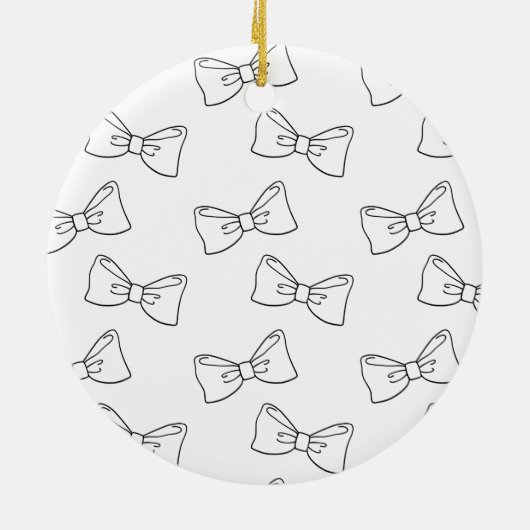 Baby Keepake Ornament Minimalistisch Bow 2024 (Hinten)