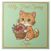 Baby Keepsake | Copper Gold Spring Ca Fliese (Vorderseite)