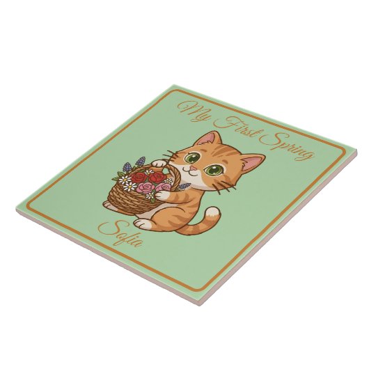 Baby Keepsake | Copper Gold Spring Ca Fliese (Seite)