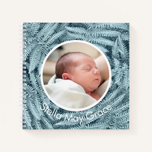 BABY KEEPSAKE JOURNAL EINZIGARTIGE SILVER FERN CUS NOTIZBLOCK (Vorderseite)