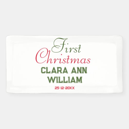 BABY KIDS ERSTE CHRISTMAS HOLIDAY HINZUFÜGEN NAME BANNER (Horizontal)