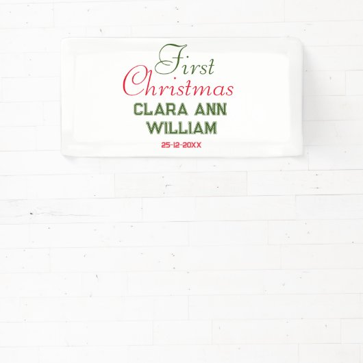 BABY KIDS ERSTE CHRISTMAS HOLIDAY HINZUFÜGEN NAME BANNER (InSitu)