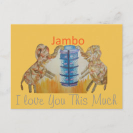 Baby Kids Jambo Jumbo Elephant Design Postkarte