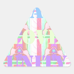 Baby Kids Peace Liebe Unity Hakuna Matata design.p Dreieckiger Aufkleber