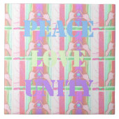 Baby Kids Peace Liebe Unity Hakuna Matata design.p Fliese (Vorderseite)