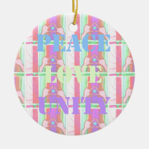 Baby Kids Peace Liebe Unity Hakuna Matata design.p Keramik Ornament