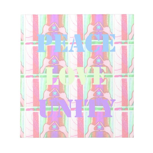Baby Kids Peace Liebe Unity Hakuna Matata design.p Notizblock (Vorderseite)