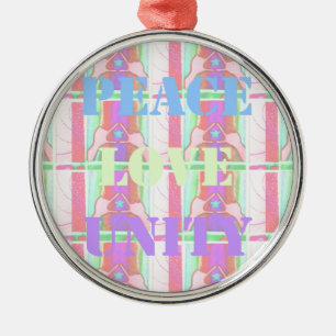 Baby Kids Peace Liebe Unity Hakuna Matata design.p Ornament Aus Metall