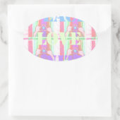 Baby Kids Peace Liebe Unity Hakuna Matata design.p Ovaler Aufkleber (Tasche)