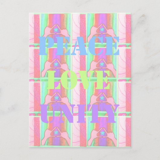 Baby Kids Peace Liebe Unity Hakuna Matata design.p Postkarte (Vorderseite)