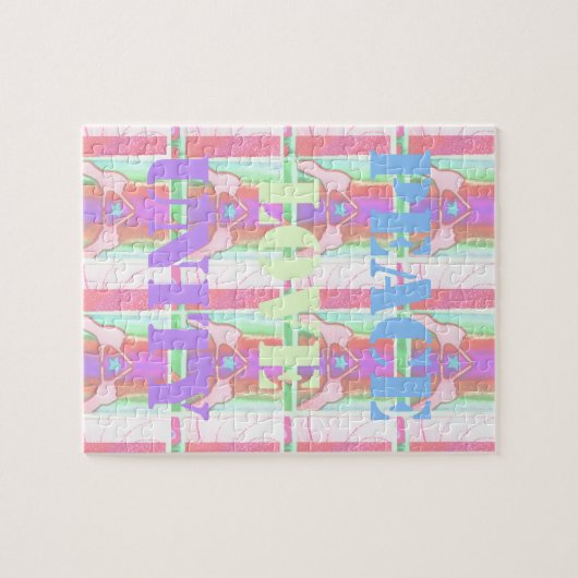 Baby Kids Peace Liebe Unity Hakuna Matata design.p Puzzle (Horizontal)